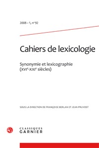 Image de Cahiers de lexicologie