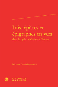 Picture of Lais, épîtres et épigraphes en vers