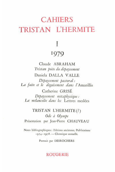 Image de Cahiers Tristan L'Hermite