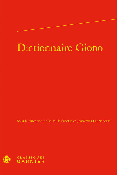 Picture of Dictionnaire Giono