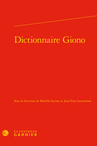 Picture of Dictionnaire Giono