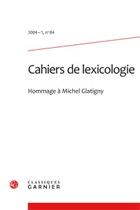 Image de Cahiers de lexicologie