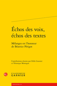 Image de Échos des voix, échos des textes