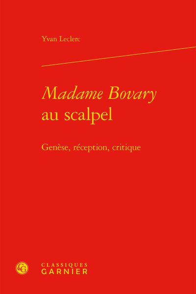Image de Madame Bovary au scalpel