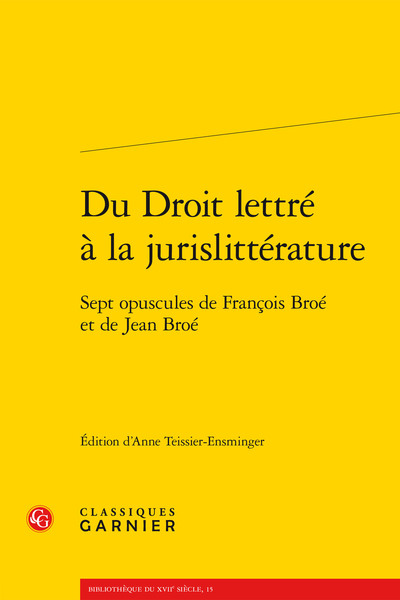 Picture of Du Droit lettré à la jurislittérature