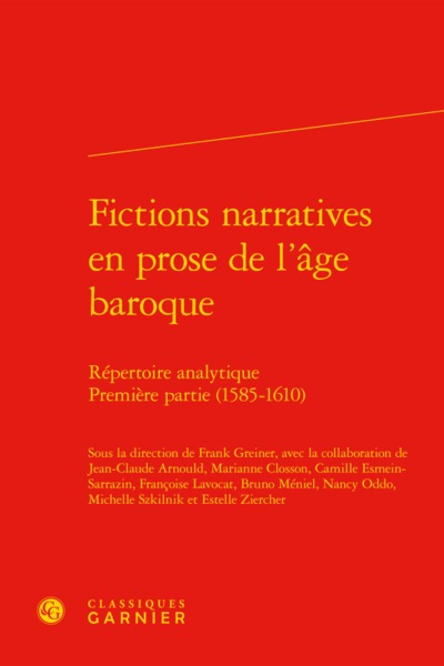 Image de Fictions narratives en prose de l'âge baroque