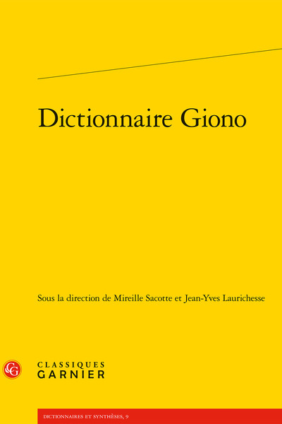 Image de Dictionnaire Giono