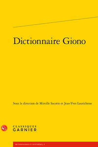 Image de Dictionnaire Giono