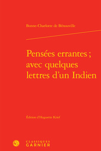 Image de Pensées errantes ; avec quelques lettres d'un Indien