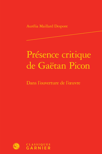 Image de Présence critique de Gaëtan Picon