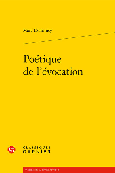 Picture of Poétique de l'évocation