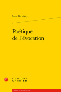 Picture of Poétique de l'évocation