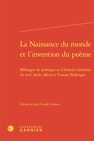 Picture of La Naissance du monde et l'invention du poème