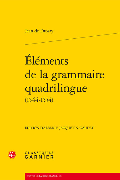 Picture of Éléments de la grammaire quadrilingue (1544-1554)
