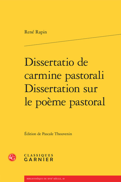 Picture of Dissertatio de carmine pastorali / Dissertation sur le poème pastoral