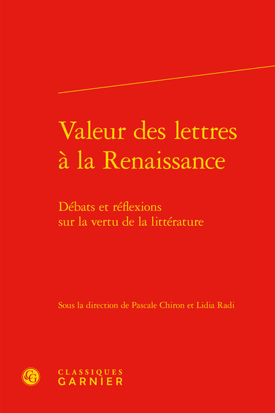 Image de Valeur des lettres à la Renaissance