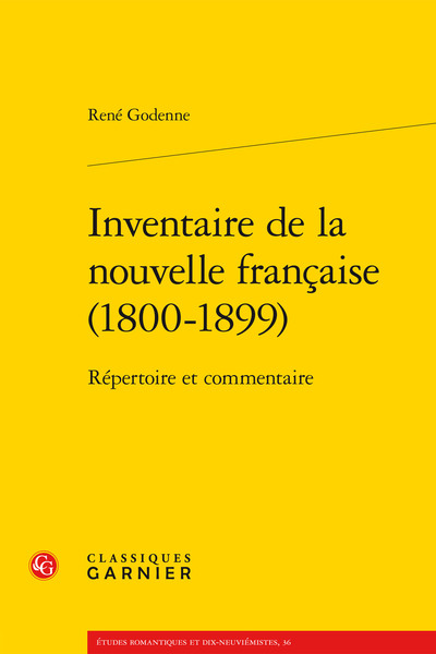 Picture of Inventaire de la nouvelle française (1800-1899)