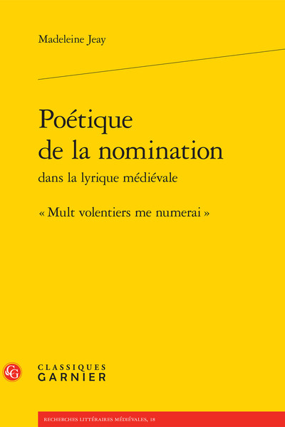 Image de Poétique de la nomination