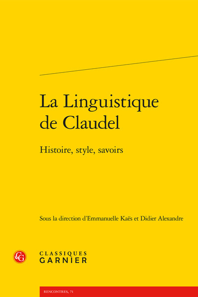 Picture of La Linguistique de Claudel