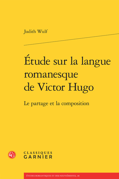 Image de Étude sur la langue romanesque de Victor Hugo
