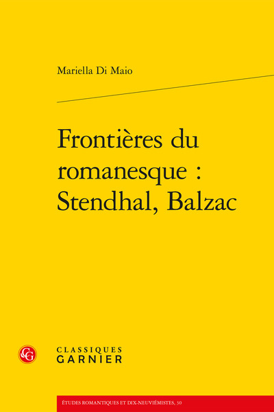 Image de Frontières du romanesque : Stendhal, Balzac