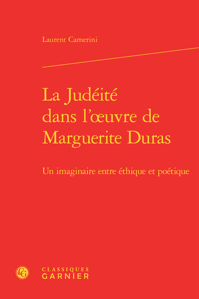 Image de La Judéité dans l'oeuvre de Marguerite Duras