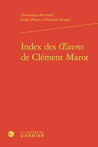 Picture of Index des oeuvres de Clément Marot