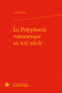 Image de La Polyphonie romanesque au XXe siècle