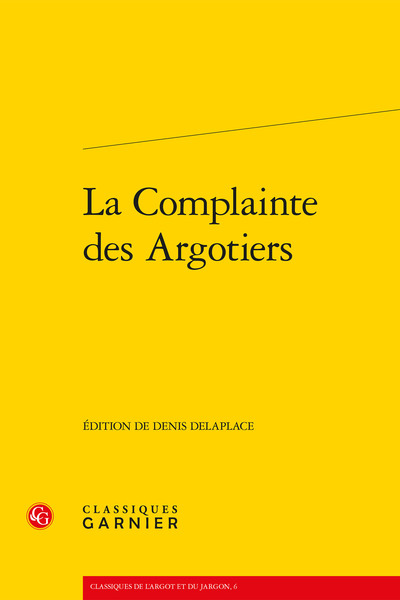 Image de La Complainte des Argotiers