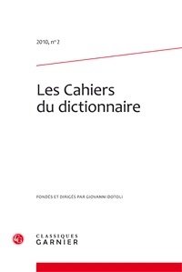 Image de Les Cahiers du dictionnaire