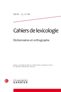 Image de Cahiers de lexicologie