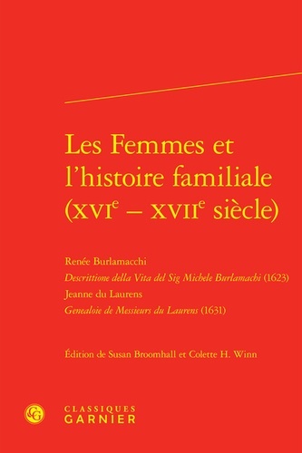Picture of Les femmes et l'histoire familiale (xvie - xviie siècle) - renée burlamacchi des