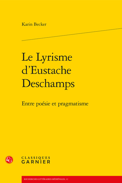 Image de Le Lyrisme d'Eustache Deschamps