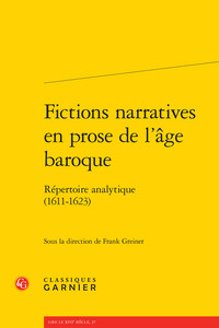 Picture of Fictions narratives en prose de l'âge baroque