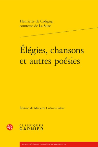 Image de Élégies, chansons et autres poésies