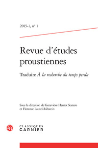 Image de Revue d'études proustiennes