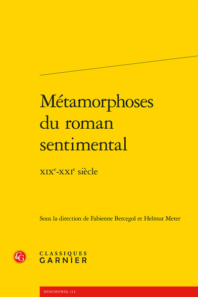 Image de Métamorphoses du roman sentimental