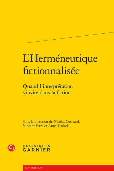 Image de L'Herméneutique fictionnalisée