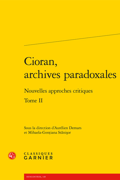 Image de Cioran, archives paradoxales