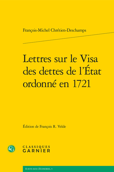 Picture of Lettres sur le Visa des dettes de l'État ordonné en 1721