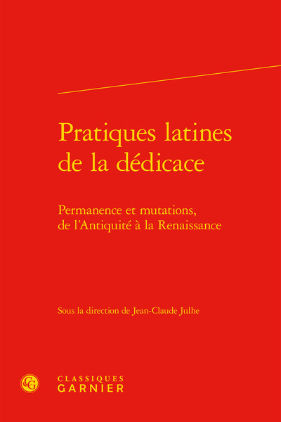 Image de Pratiques latines de la dédicace