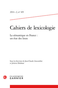 Picture of Cahiers de lexicologie