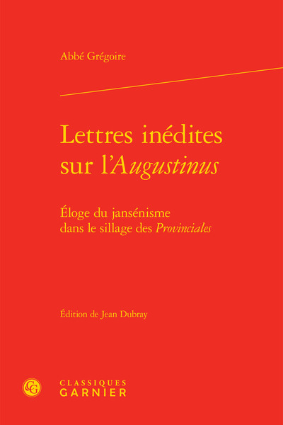 Image de Lettres inédites sur l'Augustinus