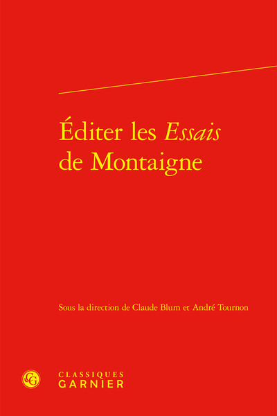 Picture of Éditer les Essais de Montaigne