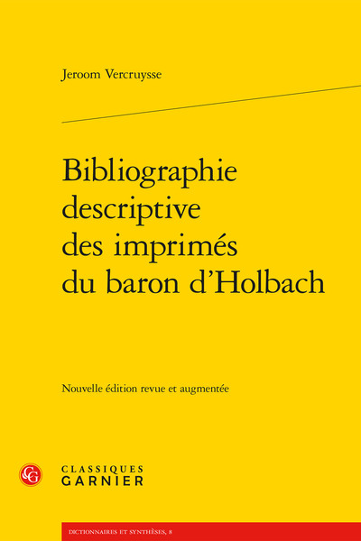 Picture of Bibliographie descriptive des imprimés du baron d'Holbach