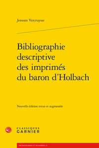 Picture of Bibliographie descriptive des imprimés du baron d'Holbach