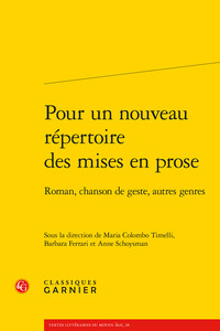 Picture of Pour un nouveau répertoire des mises en prose
