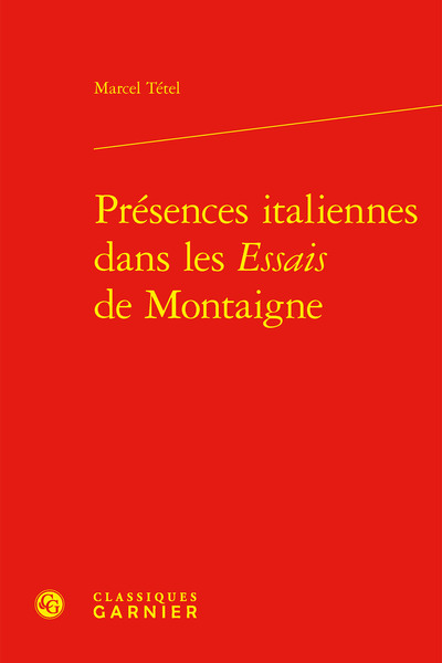 Picture of Présences italiennes dans les Essais de Montaigne