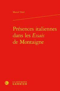 Picture of Présences italiennes dans les Essais de Montaigne