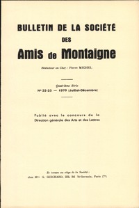 Picture of Bulletin de la Société des amis de Montaigne. IV, 1970-3, n° 22-23